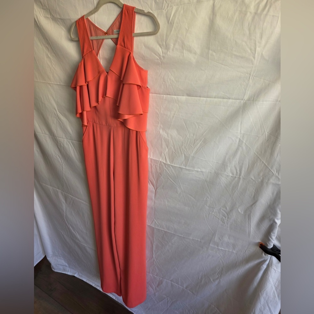 Trina Turk Vibrant Coral Jumpsuit - Picture 11 of 13